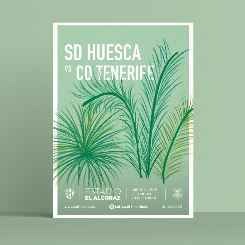 Cartel SD Huesca vs CF Tenerife