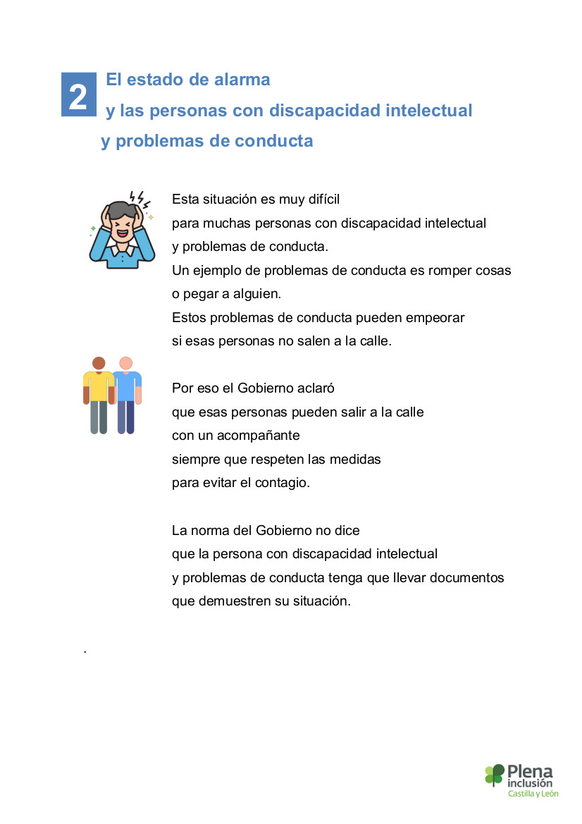 Estado de alarma. Discapacidad LF Salidas2