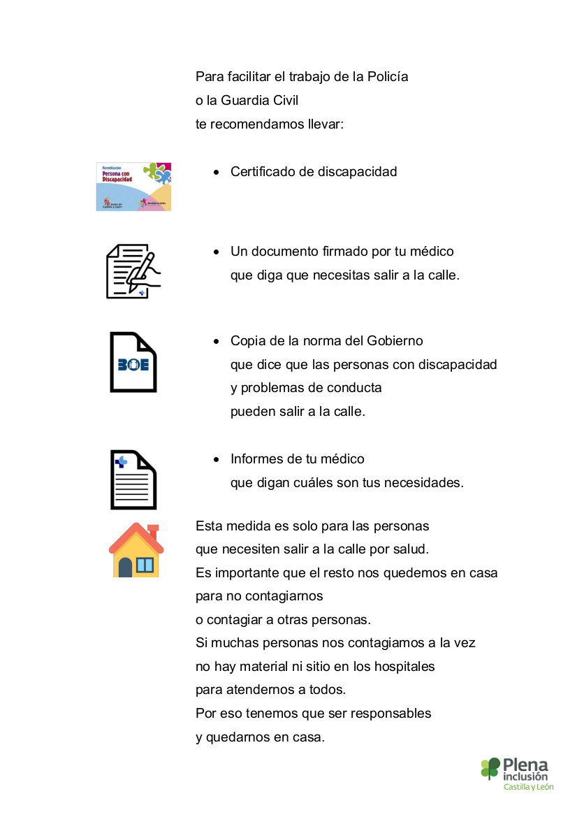 Estado de alarma. Discapacidad LF Salidas3