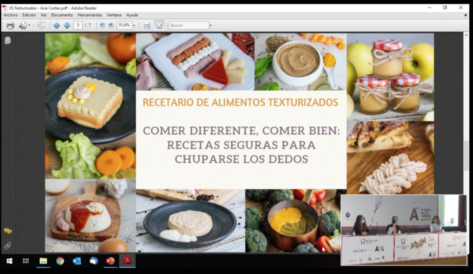 Ana Cortés, dietista nutricionista de CADIS Huesca en un momento de su intervención