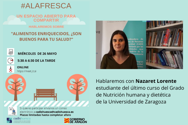 Cartel del encuentro de hoy, con NAzaret Lorente 