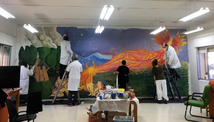 Pintura mural Fundación Agustín Serrate Small