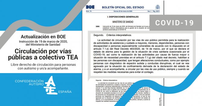 La instrucción ha sido publicada en el BOE núm. 76, de 20 de marzo de 2020