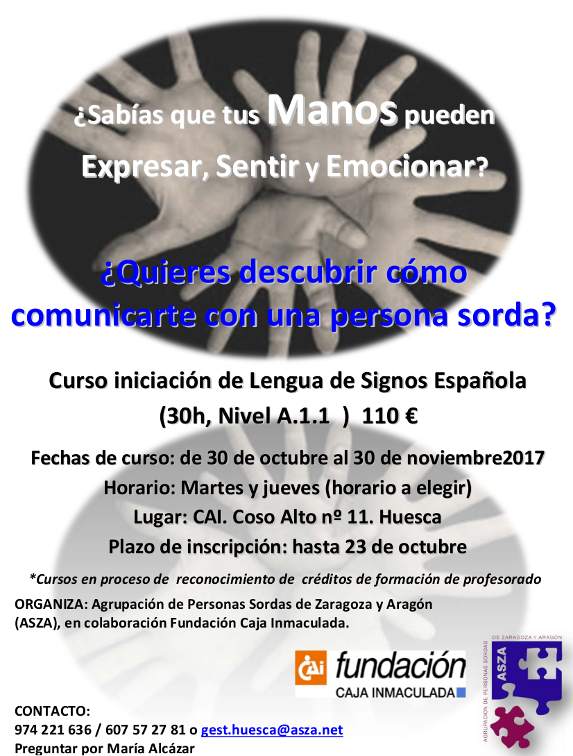  cartel curso lengua de signos
