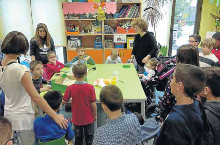 visita a las aulas del colegio Aspace
